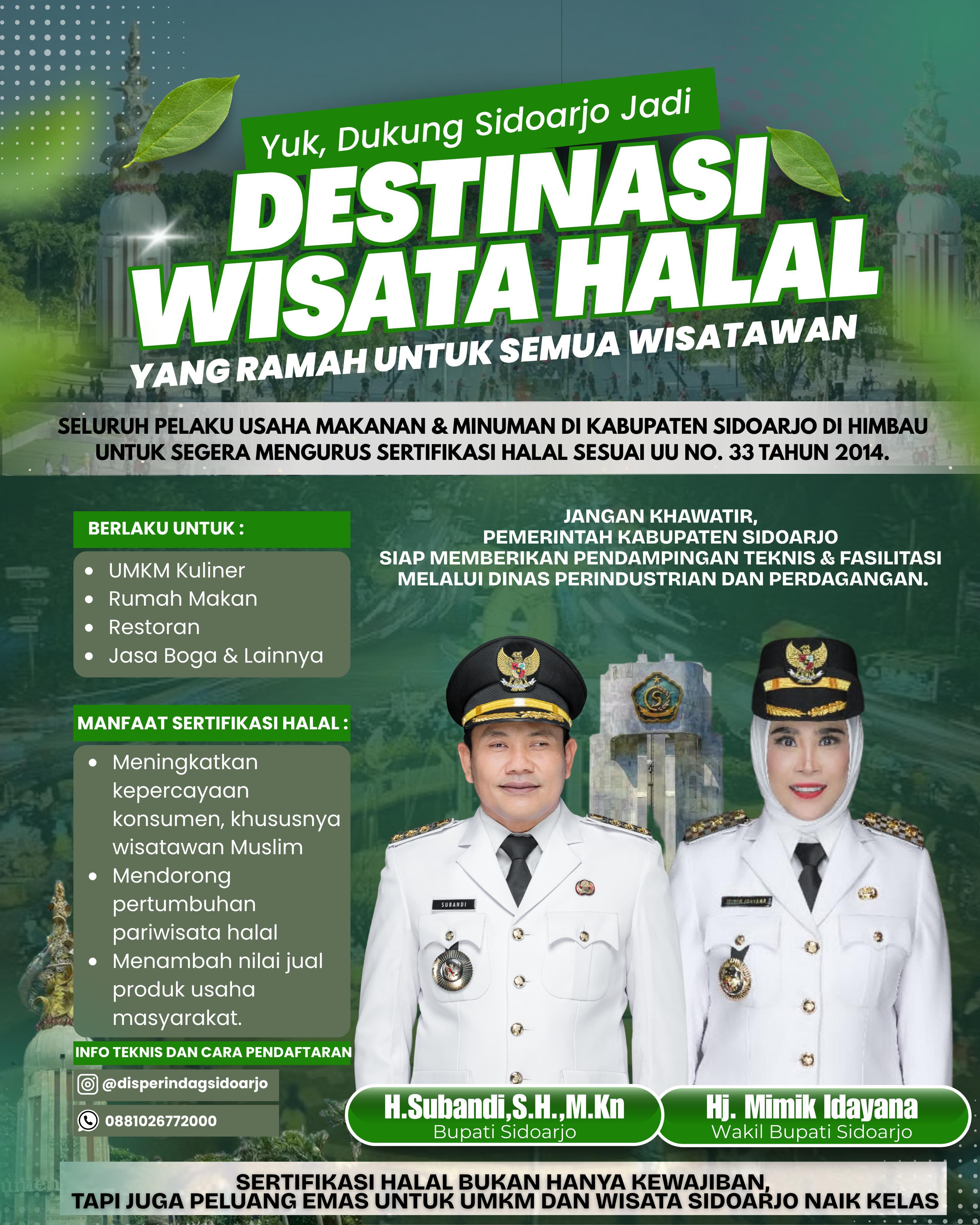 Surat Edaran Sertifikasi Halal Resmi Di Tandatangani Bupati Sidoarjo.