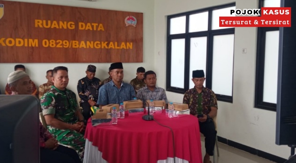 Kodim 0829/Bangkalan Gelar Vidcon Komunikasi Sosial Tingkat Pusat TA. 2025 Bersama Komponen Masyarakat