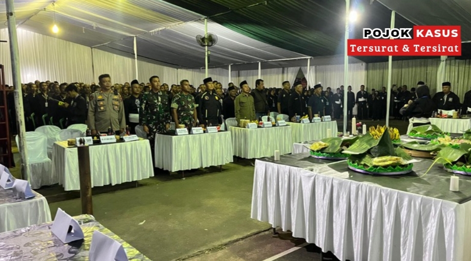 Polisi Pertebal Pengamanan Pengesahan 354 Warga Baru PSHT Cab.Pasuruan Berjalan Aman dan Kondusif