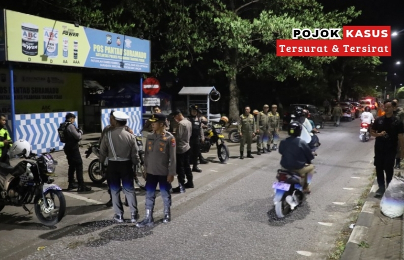 Polres Pelabuhan Tanjungperak Bersama TNI Gelar Patroli Skala Besar Pasca Pengesahan Warga Pesilat