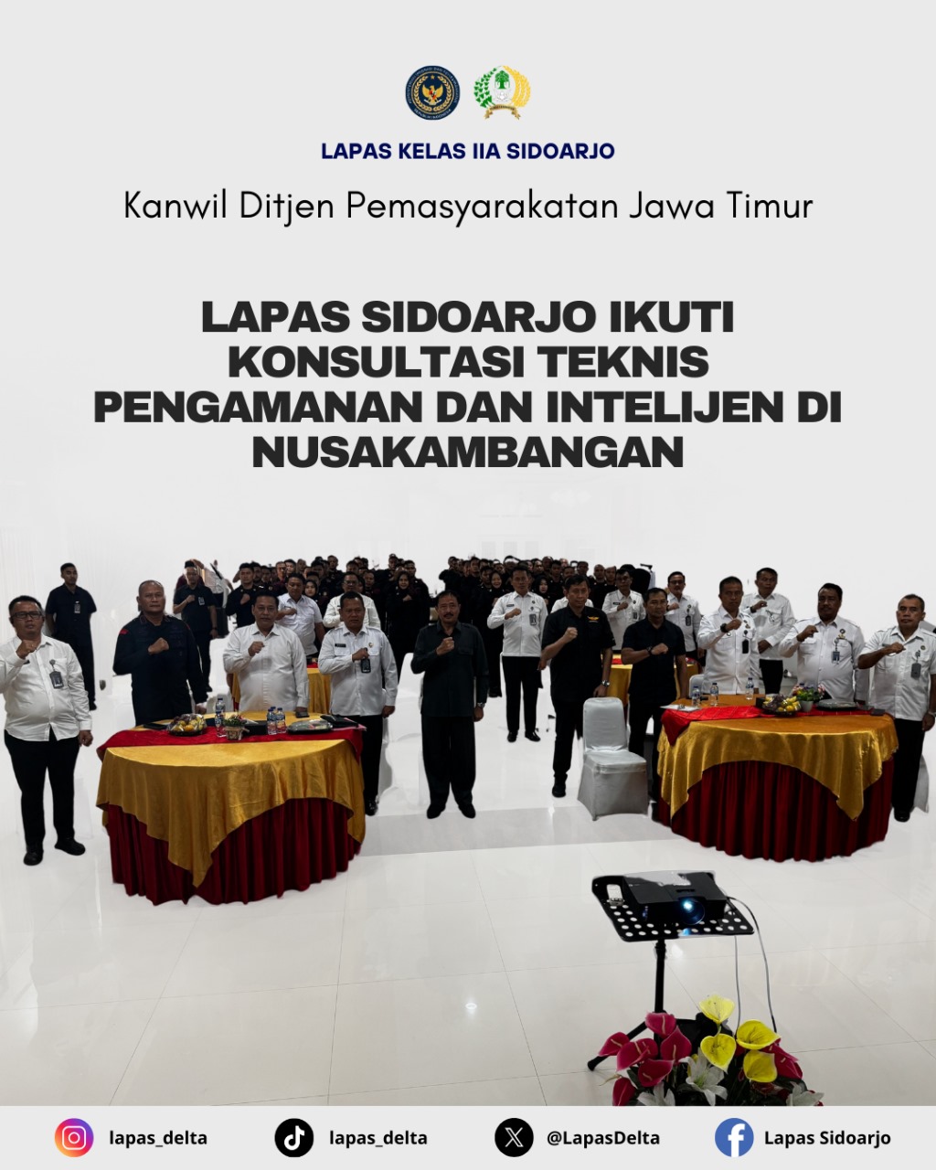 Lapas Sidoarjo Ikuti Konsultasi Teknis Pengamanan dan Intelijen di Nusakambangan