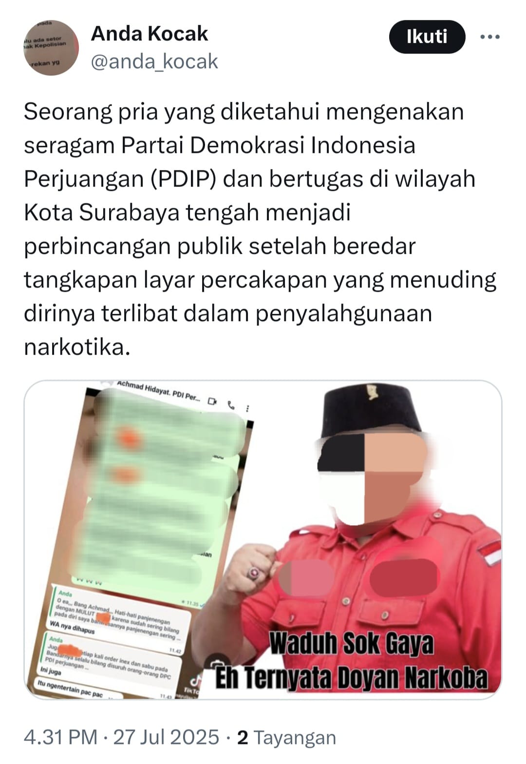 Skandal ‘Inek’ Politisi PDIP Surabaya: AMI Siap Turun Jalan!