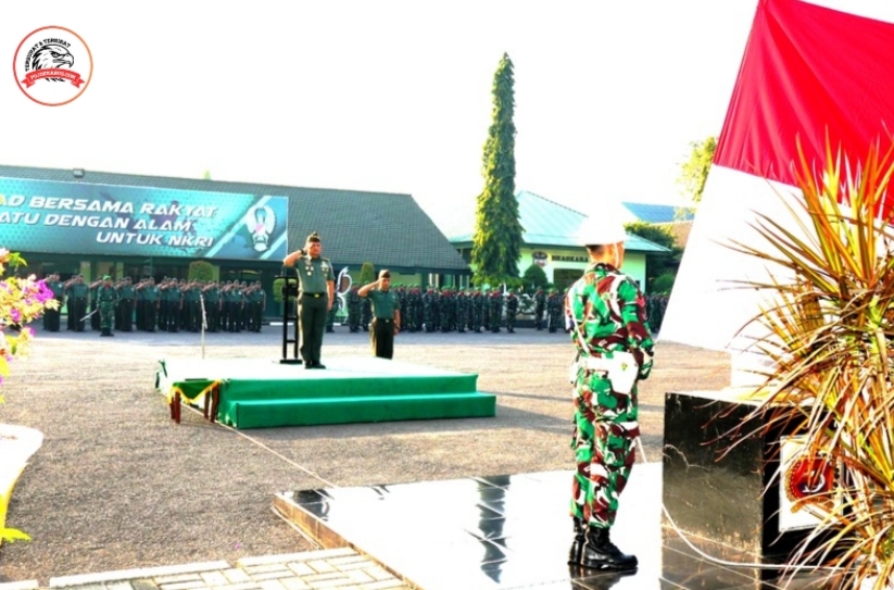 Korem 084/Bhaskara Jaya Gelar Upacara 17-an, Kasrem Bacakan Amanat KASAD