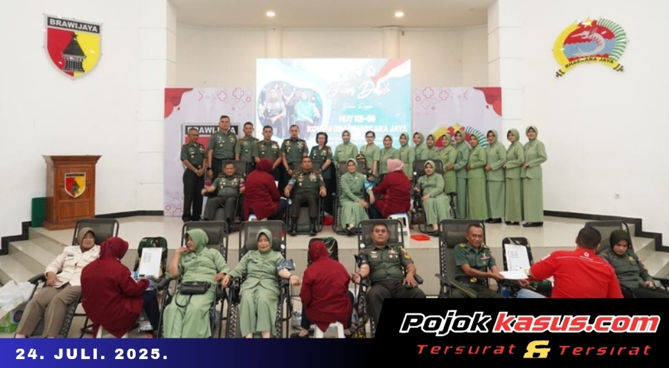 Antusias Personel Korem 084/Bhaskara Jaya Donor Darah dalam Rangka HUT ke-59