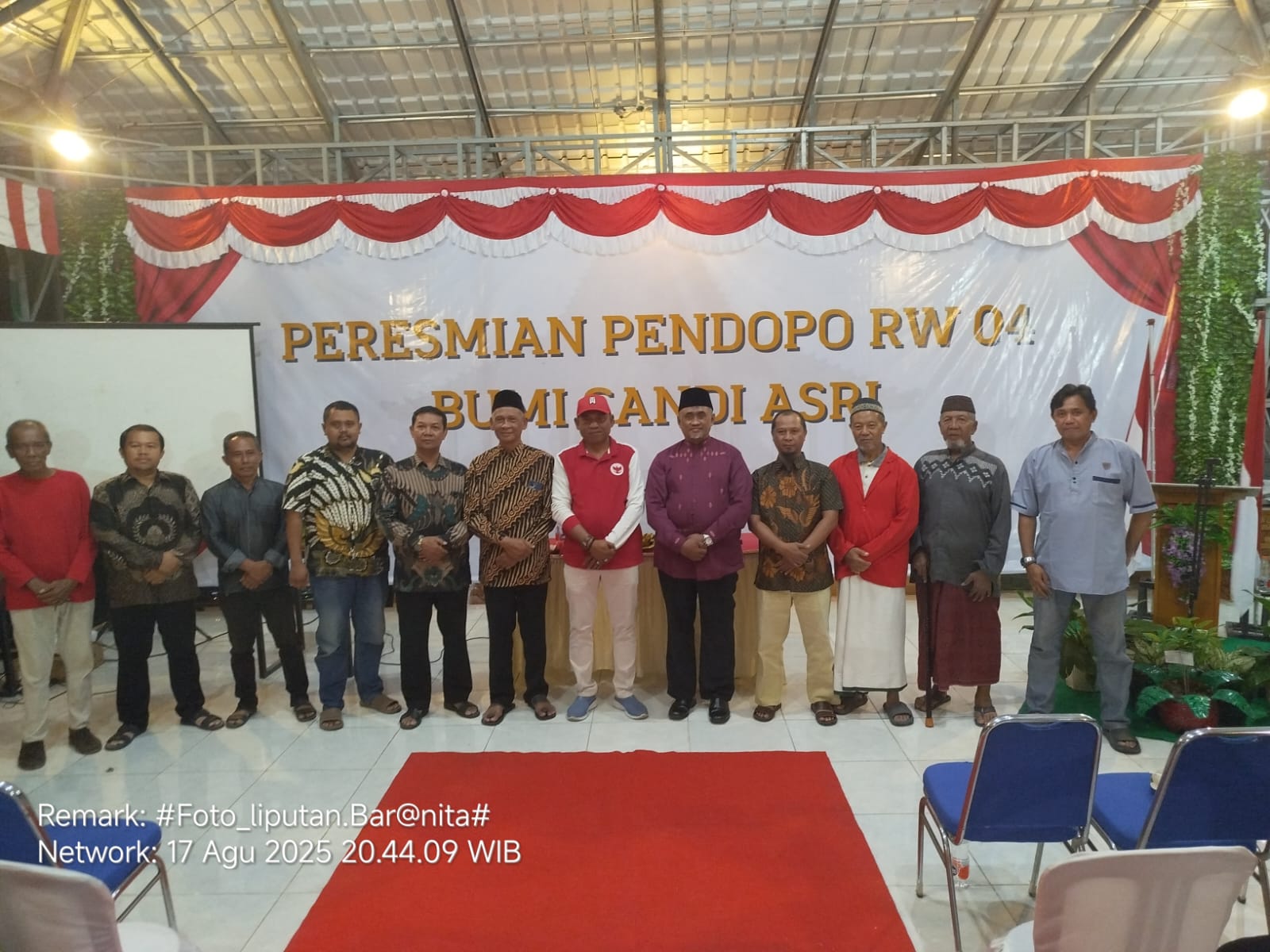 Peresmian Pendopo Warga RW. 04 Bumi Candi Asri Desa Ngampelsari Candi Sidoarjo.