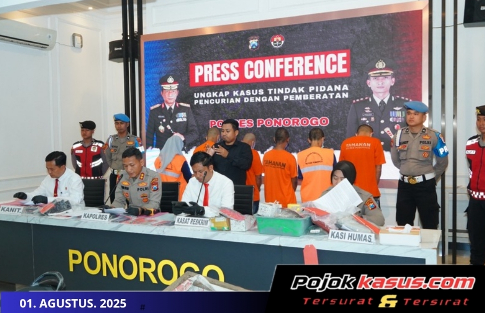 Polres Ponorogo Berhasil Ungkap Pencurian Modus Pecah Kaca Mobil Tersangka Ditangkap di Batam