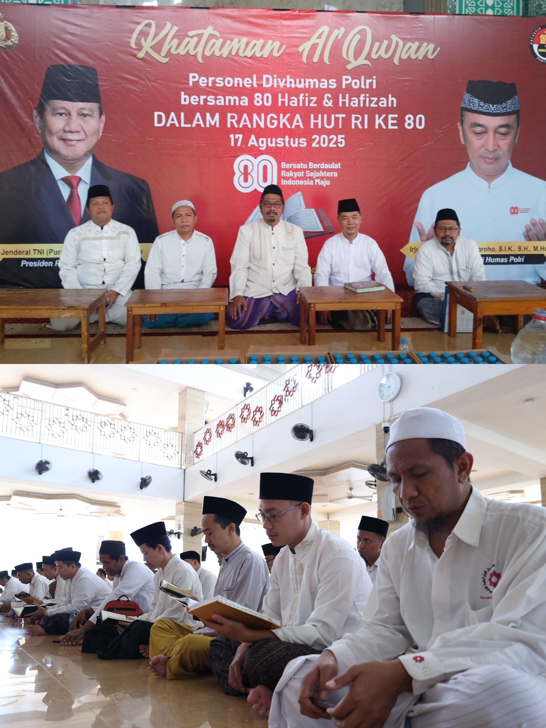 Wujud Syukur 80 Tahun Kemerdekaan RI, Divisi Humas Polri Bersama 80 Hafiz Menggelar Khataman Quran