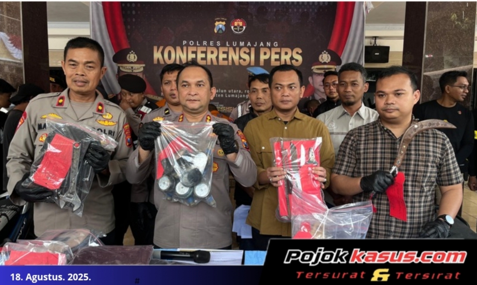 Polres Lumajang Amankan Dua Tersangka Pencurian 91 Unit Meteran Air Milik Perumdam Tirta Mahameru