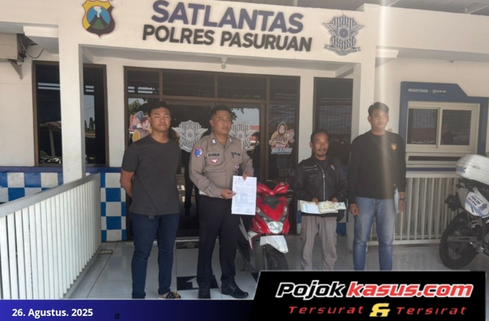 Motor Hilang 7 Bulan di Jombang, Kembali ke Tangan Pemilik Saat Operasi Lalu Lintas Polres Pasuruan