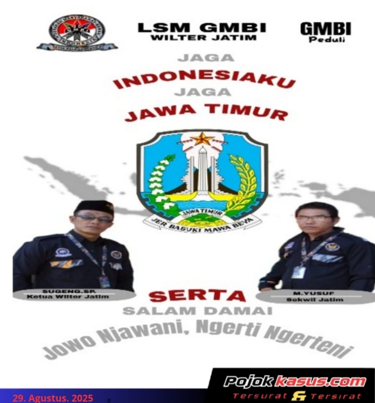 LSM GMBI Jatim Serukan Kondusifitas dan Teguhkan Komitmen NKRI Harga Mati Bela Pancasila