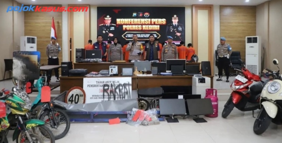 Polres Kediri Tetapkan 28 Tersangka Pengrusakan dan Penjarahan Saat Demo 14 Diantaranya Anak Dibawah Umur