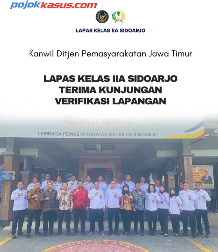 Lapas Kelas IIA Sidoarjo Terima Kunjungan Verifikasi Lapangan