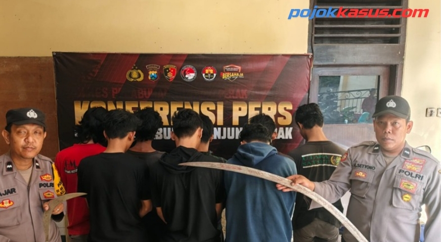Polres Pelabuhan Tanjungperak Amankan Remaja Kelompok Gangster SSTB dan All Star Terlibat Bentrokan di Kalilom Lor Surabaya
