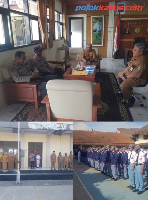 Kapolsek Nongkojajar Pimpin Upacara Bendera di SMKN Tutur, Sampaikan Amanat Kapolres Pasuruan