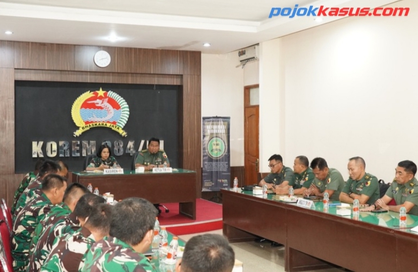 Danrem 084/Bj Sambut Kedatangan Tim Audit Inspektorat Kodam V/Brawijaya