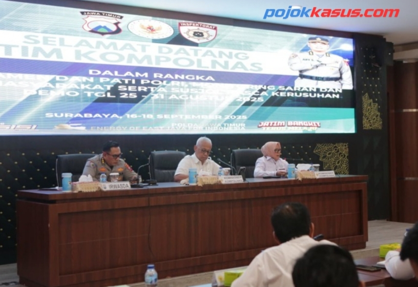 Kompolnas Lakukan Monitoring di Polda Jatim, Bahas Rekam Jejak dan Penanganan Kasus Menonjol