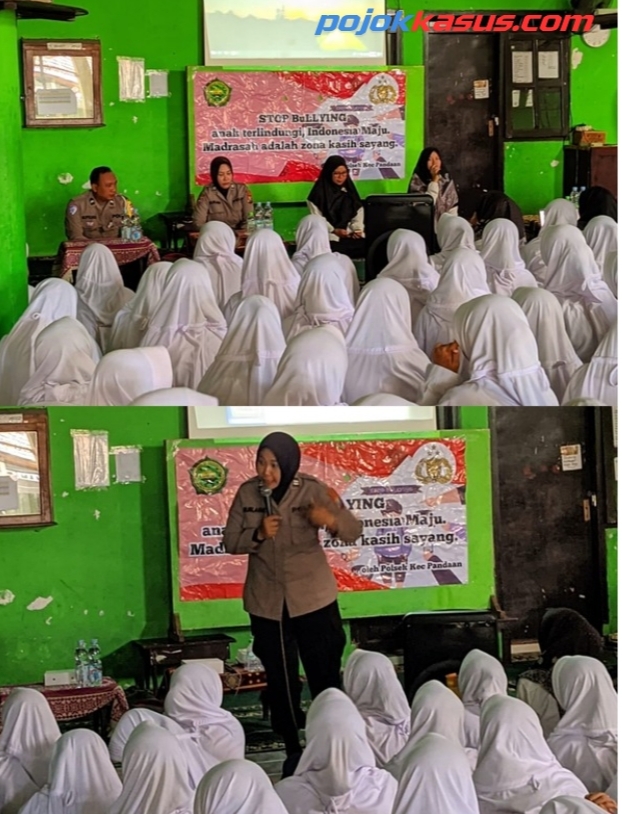 Cooling system Polsek Pandaan Masuk Pesantren, Edukasi Santri Soal Tertib Jalan dan Bahaya Perundungan