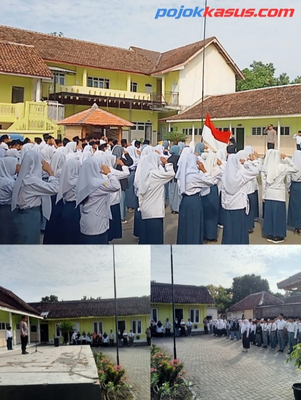 Kapolsek Wonorejo Jadi Pembina Upacara di Yayasan Hidayatul Mubtadiin, Ingatkan Bahaya Kenakalan Remaja