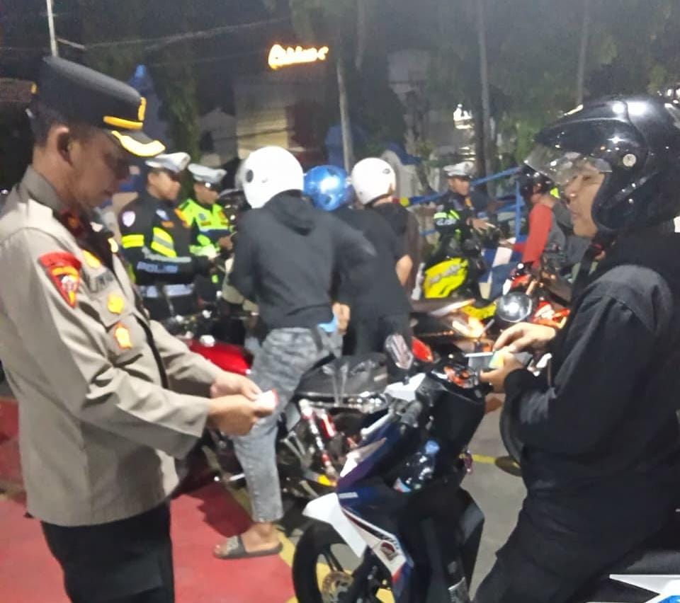 Gelar KRYD Polres Kediri Kota Amankan Ranmor Tidak Sesuai Spektek