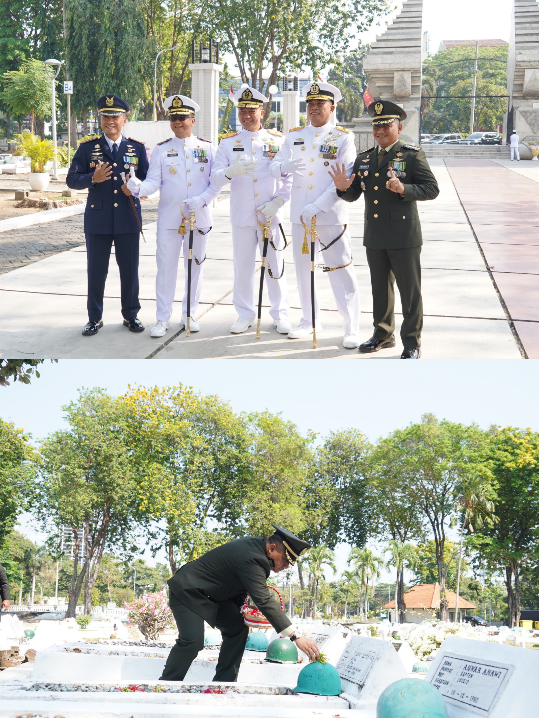 Kasrem 084/Bhaskara Jaya Mengikuti Ziarah Nasional Peringati HUT TNI ke-80