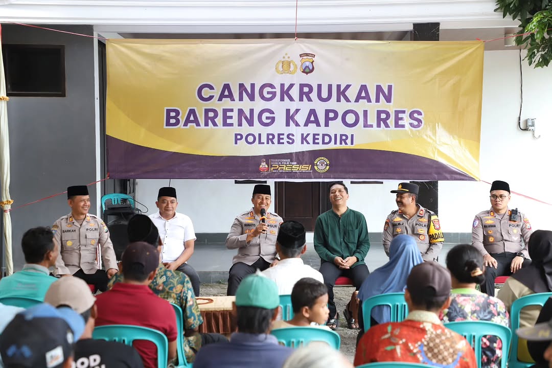 Cangkrukan Bareng Kapolres Kediri Hadirkan Ruang Dialog yang Akrab Bersama Masyarakat