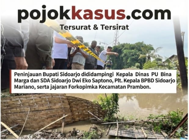 Longsoran Bantaran Sungai di Desa Temu Direspons Cepat Bupati Sidoarjo