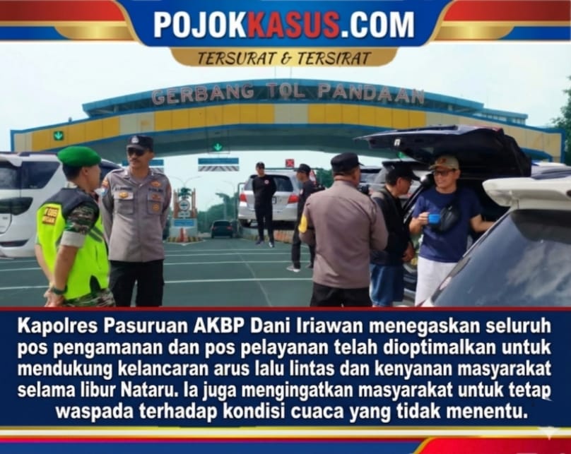 Libur Pertama Nataru, Polres Pasuruan Pastikan Arus Lalu Lintas Masih Terkendali