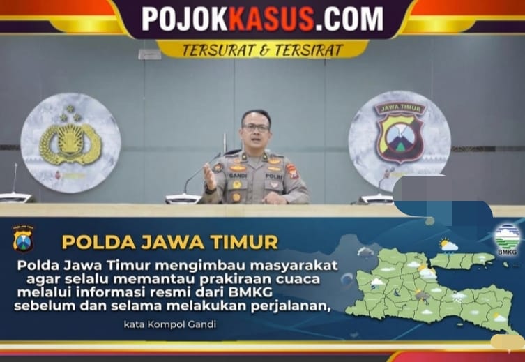 Polda Jatim Imbau Masyarakat Waspadai Cuaca Ekstrem Saat Libur Nataru