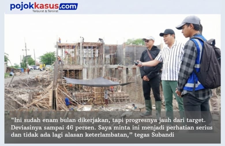 Proyek Vital Molor 46 Persen, Bupati Subandi Mengingatkan..” KONTRAKTOR TERANCAM WANPRESTASI” Lima Pompa Tambahan Dikerahkan