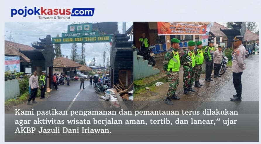 Terpantau Hampir Seribu Wisatawan Masuk Bromo Lewat Tosari Kapolres Pasuruan : Situasi Aman dan Kondusif