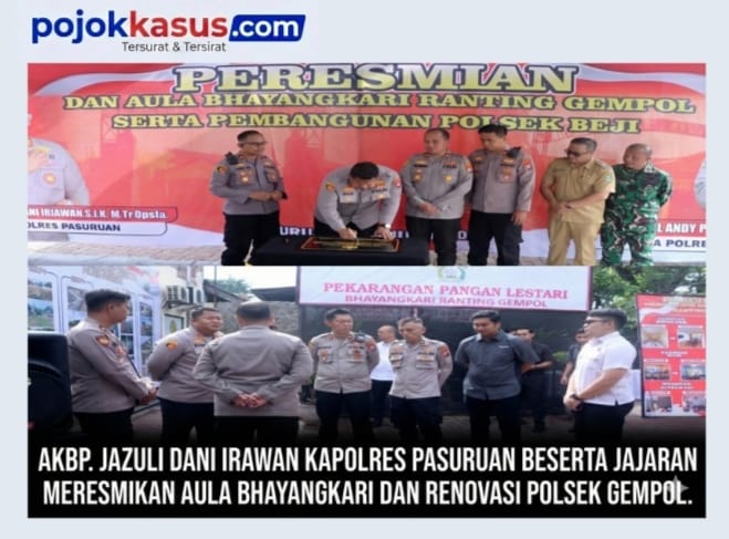 Kapolres Pasuruan Resmikan Renovasi Polsek Gempol dan Aula Bhayangkari, Tegaskan Polsek Ujung Tombak Pelayanan