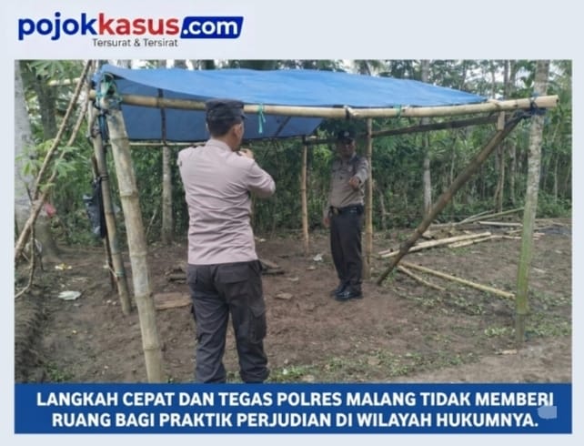 Polres Malang Tindak Dugaan Perjudian Dusun Sumbertimo
