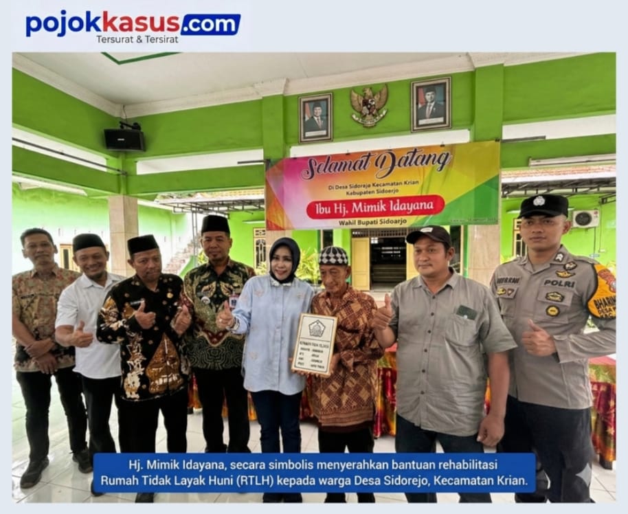 Wakil Bupati Sidoarjo Serahkan Bantuan RTLH Sidorejo