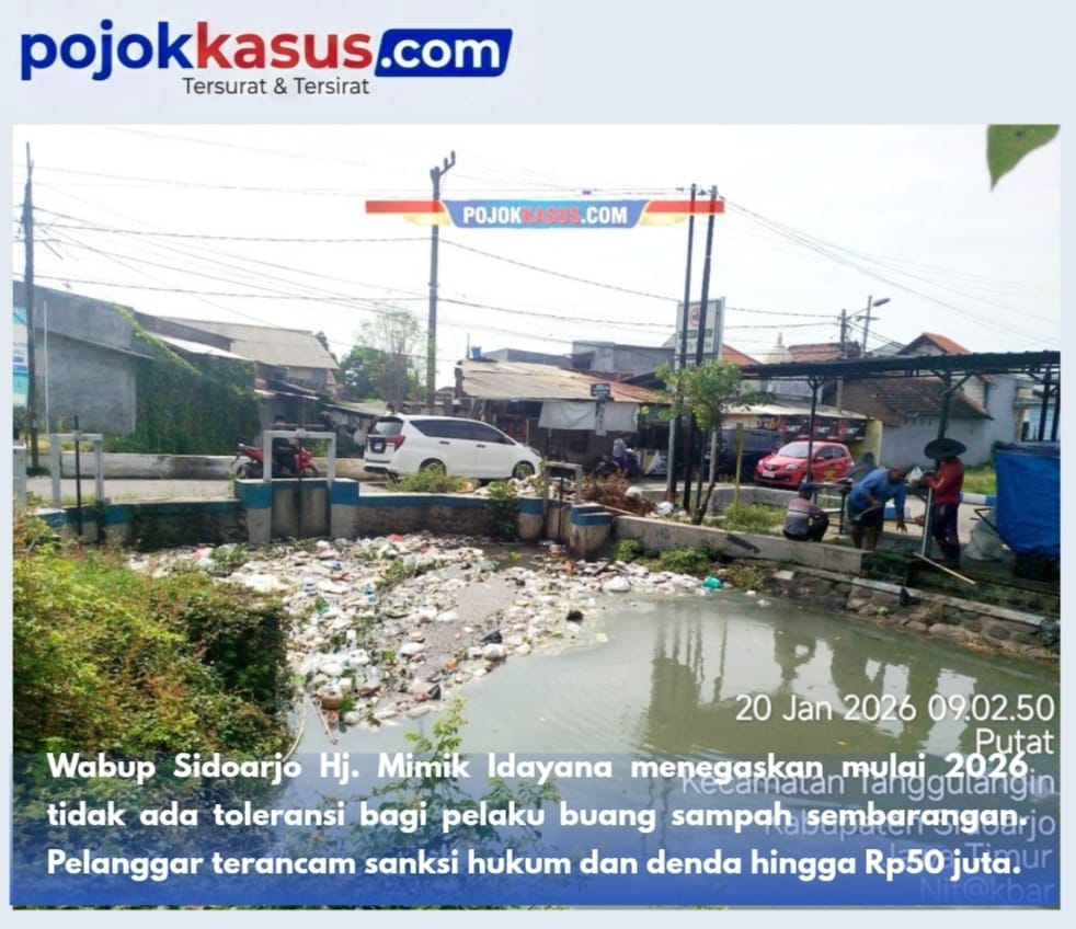 Buang Sampah Sembarangan, Wabup Sidoarjo Ultimatum Keras 2026
