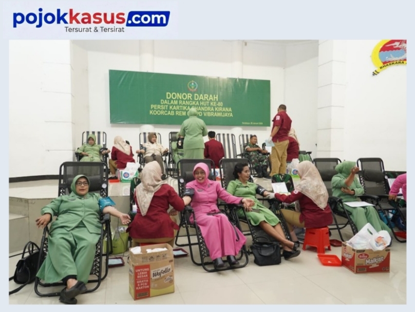 Persit Gelar Donor Darah Sambut HUT Ke-80