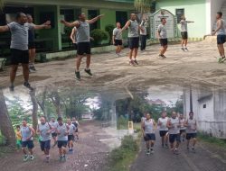Danramil Purwosari Pimpin Langsung Pembinaan Jasmani, Tingkatkan Kesiapan Fisik Anggota