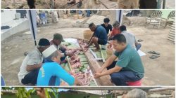 Subdenpom Pasuruan Sembelih Kambing Kurban