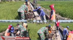 Babinsa Bersama Warga Wujudkan Irigasi Lancar untuk Petani