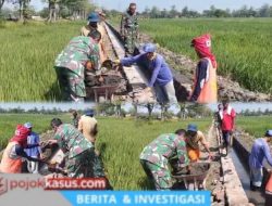 Babinsa Bersama Warga Wujudkan Irigasi Lancar untuk Petani