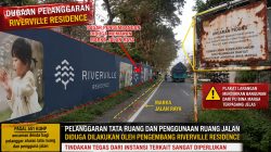 Diduga Pagar Riverville Residence Masuk Marka Jalan Raya.ini milik siapa?