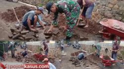 Babinsa dan Warga Bangun Akses Jalan Desa, Semangat Kebersamaan