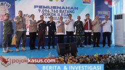 Musnahkan 9 Juta Rokok Ilegal di Porong, Wabup Mimik Ajak Semua Pihak Bersatu Lawan Barang Tanpa Cukai