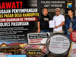 Gawat! Dugaan Penyimpangan Kas Pasar Desa Randupitu Resmi Diadukan ke Tipidkor Polres Pasuruan