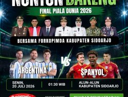 Nobar Final Piala Dunia Sidoarjo Berhadiah Umroh, Ribuan Warga Siap Padati Alun-Alun