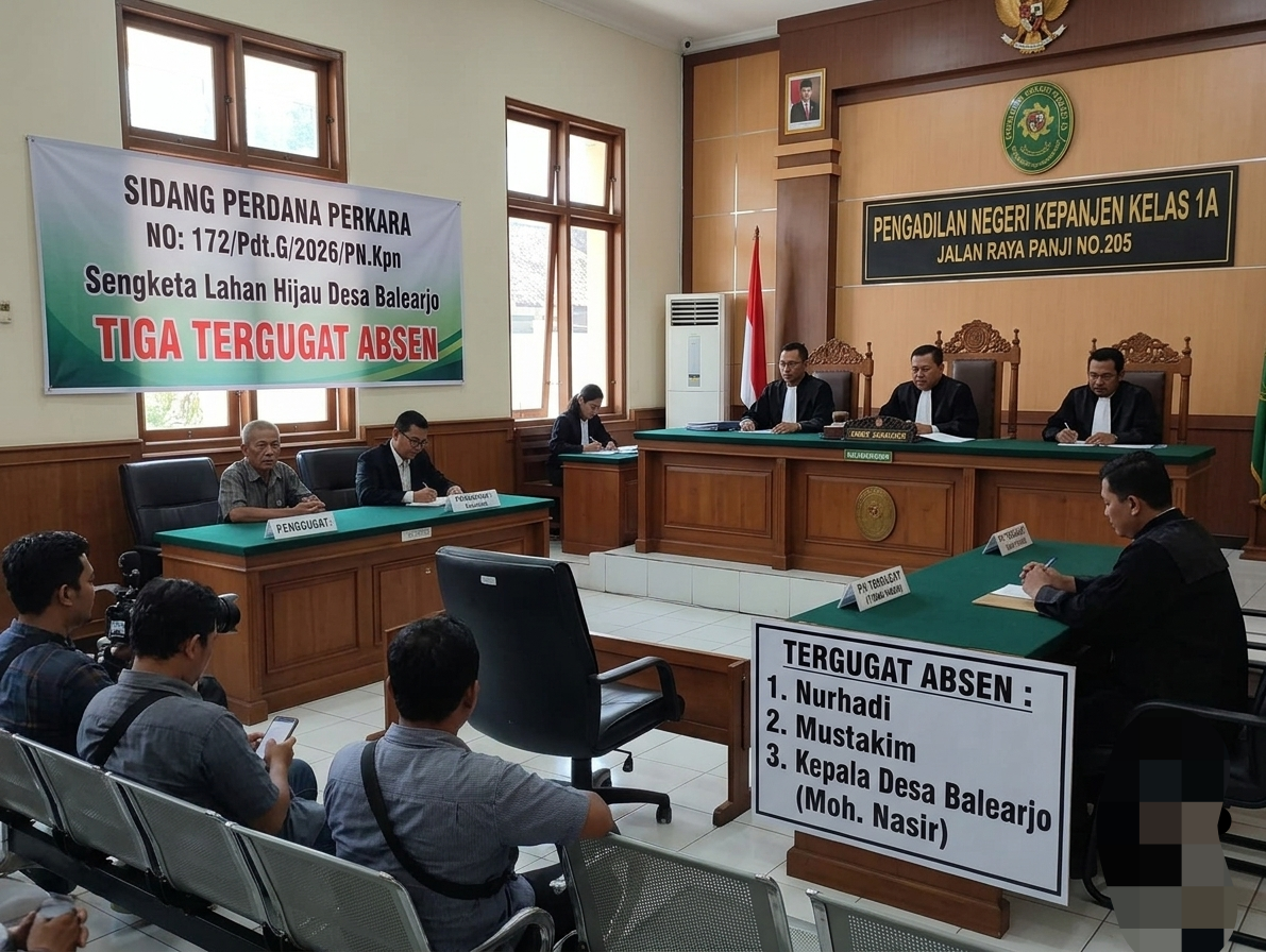 Tiga Tergugat Absen