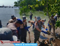 Polres Gresik Gencarkan Gerakan Indonesia ASRI Lewat Aksi Bersih Pantai Pesisir