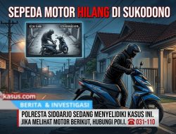 Motor Honda Beat Raib Digondol Maling di Sukodono Sidoarjo