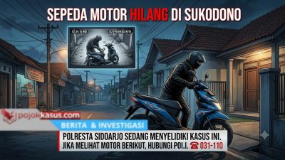 Motor Honda Beat Raib Digondol Maling di Sukodono Sidoarjo