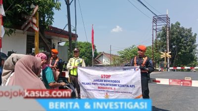 Bangil Gencarkan Sosialisasi Stop Terobos Palang Perlintasan Kereta Api