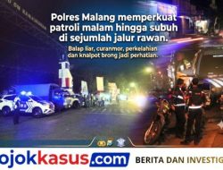 Cegah Kejahatan Malam, KRYD Polres Malang Sisir Jalur Rawan Hingga Subuh